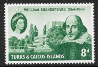 Turks & Caicos Islands 1964 400th.  Birth Anniv Of William Shakespeare Sg257 Mnh