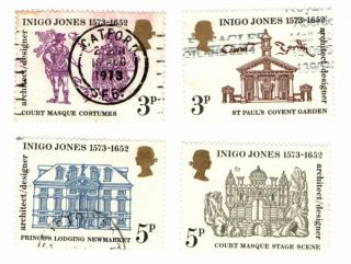 Gb Stamps Sg935 - 938,  1973 400th Birth Anniv Of Inigo Jones,  Complete Set