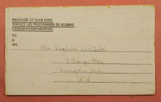 Dr Who 1946 England Pow Letter Sheet In German To Usa 118352