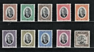 Hick Girl Stamp - Grenada Stamp Sc 151 - 60 1951 Issues S447