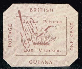 The Rarest And Most Valuable In The World British Guiana 1c Facsimile Stamp