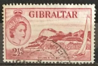 Gibraltar 1953 - 59 2½d.  Carmine Sg149 Fine.