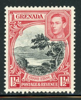 Grenada Kgv Mh Selections: Scott 134a 1½p Carmine/black Perf 12½ X 13½ $$