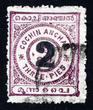 India 1909 Cochin Stamp Mi 16