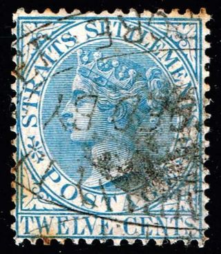 Uk Stamp Straits Settlements 1867 - 1872 Queen Victoria 12c Stamp