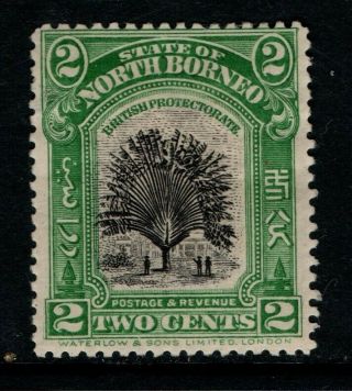 North Borneo 1909 1923 2c Travellers Tree Sg160 No Gum Or Vf