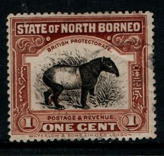 North Borneo 1909 1923 1c Tapir Sg158