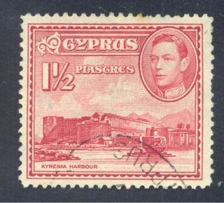 Royalty: King George Vi,  Kyrenia Castle And Harbor,  1938 Cyprus,  Scott 147