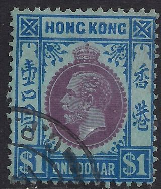 Hong Kong 1921 - 37 Kgv $1 Purple & Blue Sg 129 (j792)