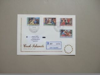Cook Is Christmas Painting Set On Registered Fdc