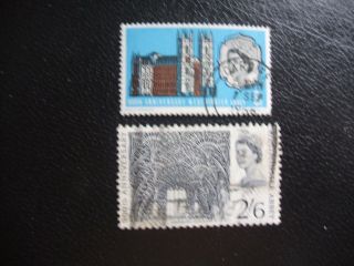 Sg687p - 688 1966 900th Anniversary Of Westminster Abbey.  Phosphor Stamp Set.