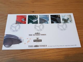 Gb Stamps - Commemorative First Day Cover Fdc Classic Sport Cars The Times 1996