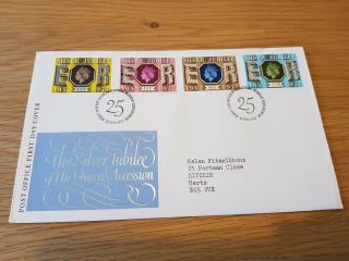 Gb Stamps - Commemorative First Day Cover Fdc Silver Jubilee 1977