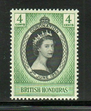 British Honduras 143 1953 Coronation Issue Vf Nh O.  G