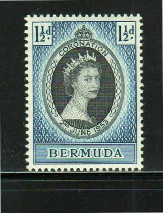Bermuda 142 1953 Coronation Issue Vf Nh O.  G