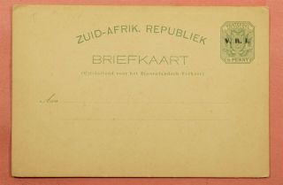 Dr Who South African Republic V.  R.  I.  Overprint Postal Card 118521