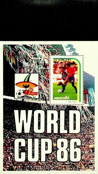 St Vincent 1986 Mexico World Cup Footfall Sheet