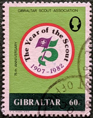 Stamp Gibraltar 1982 60p Year Of The Scout