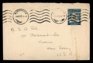 Dr Who 1935 South Africa Bloemfontein To Usa E72592