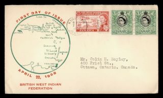 Dr Who 1958 Jamaica British West Indian Federation Fdc C133097