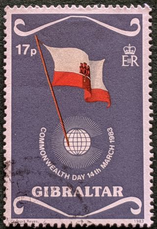 Stamp Gibraltar 1983 17p Commonwealth Day