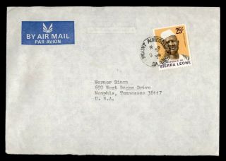 Dr Who 1974 Sierra Leone Mount Aureol Airmail To Usa College On Back E50577