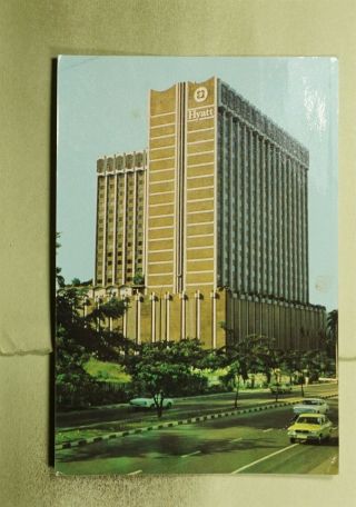 DR WHO 1976 SINGAPORE HYATT HOTEL POSTCARD TO AUSTRALIA e47844 3