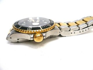 Rolex Submariner Date 16613 SS/18KY Gold Black Dial Oyster Bracelet 7