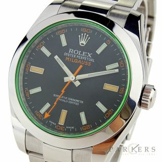 ROLEX MILGAUSS OYSTER PERPETUAL STAINLESS STEEL WRISTWATCH 116400GV 2016 3