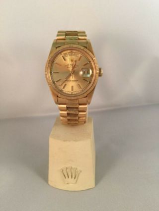 Rolex Day Date President Mens 18k Yellow Gold Watch 18248