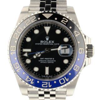 Rolex GMT Master II Batman 40mm Jubilee Blue Watch 126710 BLNR 2019 All Stickers 2