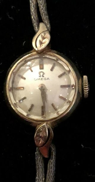 Vintage Women’s Omega 14 Kt Yellow Gold Ladies Watch /482 Movement/working Order