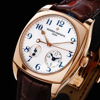 Vacheron Constantin Harmony Dual Time 18k Rose Gold Automatic Watch 7810 40x49mm 2