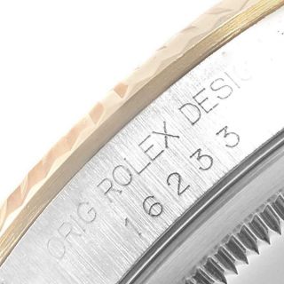 Rolex Datejust Steel Yellow Gold White Dial Mens Watch 16233 Box Papers 6
