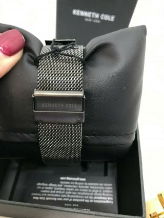 Kenneth Cole Black Stainless Steel Mens Watch KC50638002 NIB 4