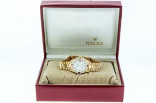 Rolex Women ' s President Datejust 18K Yellow Gold MOP Ruby & Diamond Womens Watch 3