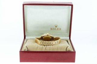 Rolex Women ' s President Datejust 18K Yellow Gold MOP Ruby & Diamond Womens Watch 5