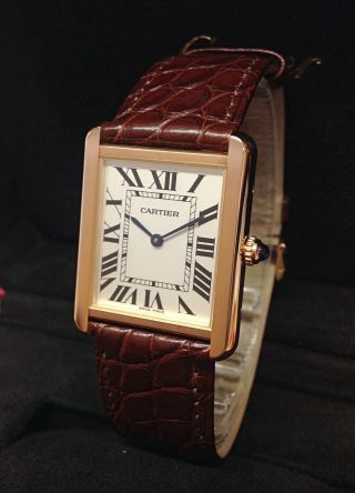 Cartier Tank Solo W5200025 Large Size Rose Gold Box And Paperwork 2019 Unworn