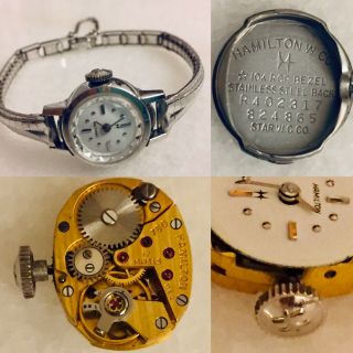 Vintage Hamilton 780 17 Jewels 10k Rgp Bezel Ladies Wrist Watch Signed Crown