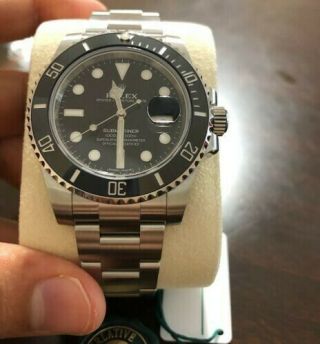 NOV 2019 Rolex Submariner Date 116610 LN Black Ceramic 40mm Dive Watch 2