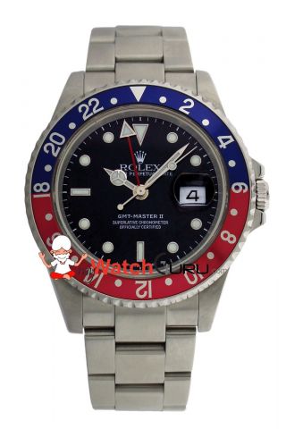 Rolex Gmt - Master 2 16710 40mm Black Dial With Blue & Red Bezel Watch For Men