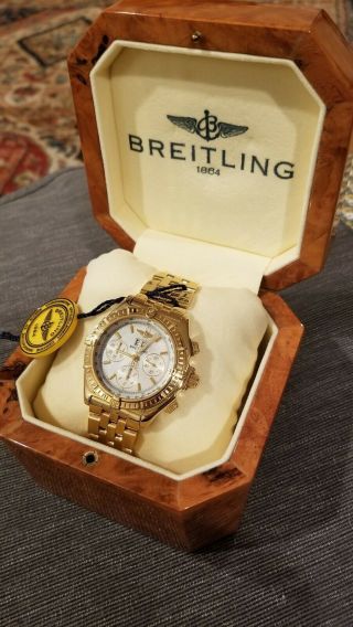 Pre - Owned Limited Edition Breitling Crosswind Special 18k Yellow Gold