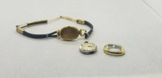 Vtg 1940 ' s Lady Elgin Call 619 14kt Gold Wristwatch 19Jewels AS - IS 7