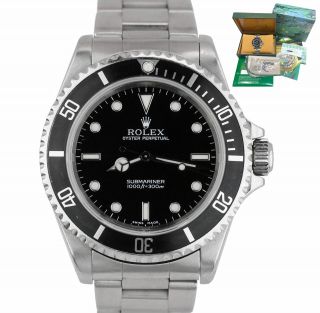 2003 Unpolished Rolex Submariner No - Date 14060m Swiss Made Black Dive 40mm Watch