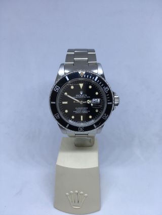 VINTAGE ROLEX SUBMARINER STAINLESS STEEL 40MM DATE Ref.  16800 CREAMY PATINA DIAL 3