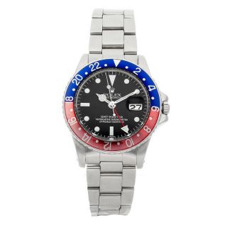 Rolex GMT - Master Pepsi Vintage Auto Steel Mens Oyster Bracelet Watch Date 1675 2