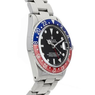 Rolex GMT - Master Pepsi Vintage Auto Steel Mens Oyster Bracelet Watch Date 1675 4