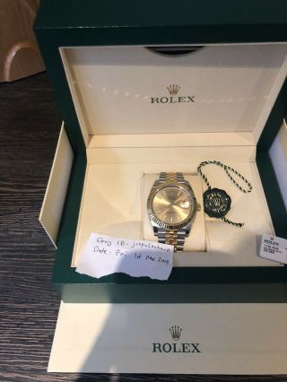 Rolex Datejust 41mm 126333 Gold/silver Box And Paperwork 2018 - Incl Receipt