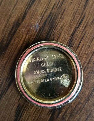 Vintage Gucci ladies gold plated quartz watch with date,  quickset,  ref.  9200L 4