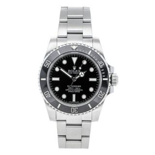 Rolex Submariner Auto 40mm Steel Mens Oyster Bracelet Watch 114060